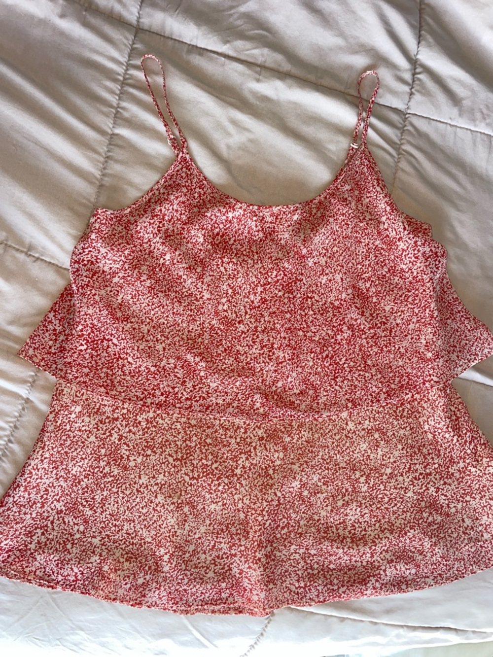 Peach and beige Ditsy Floral Cami Tank by CABI